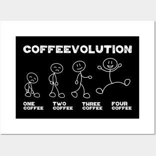 Funny Office Quote Coffee Lover Coffeevolution Evolution Posters and Art